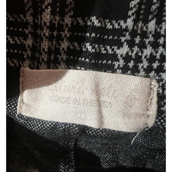 Altar'd State Plaid Mini Skirt Size Small Black White Twirl - Picture 2 of 3